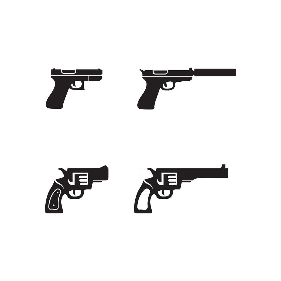 pistol logotyp och armé soldat prickskytt sköt vektor design illustration militär skott revolver