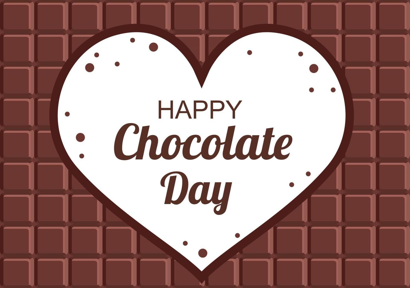glad choklad dag firande vektor illustratio