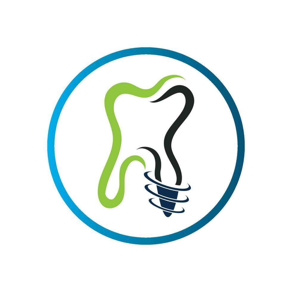 dental implantera logotyp vektor