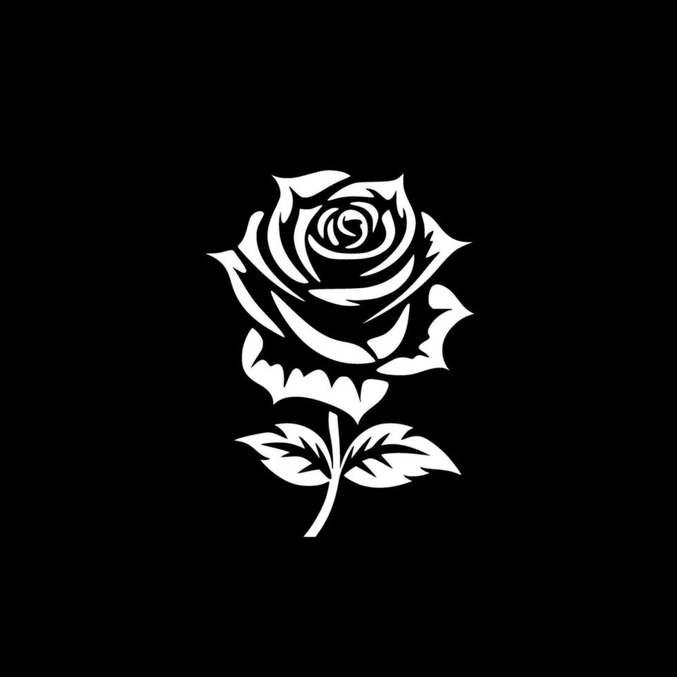 Rose - - minimalistisch und eben Logo - - Vektor Illustration