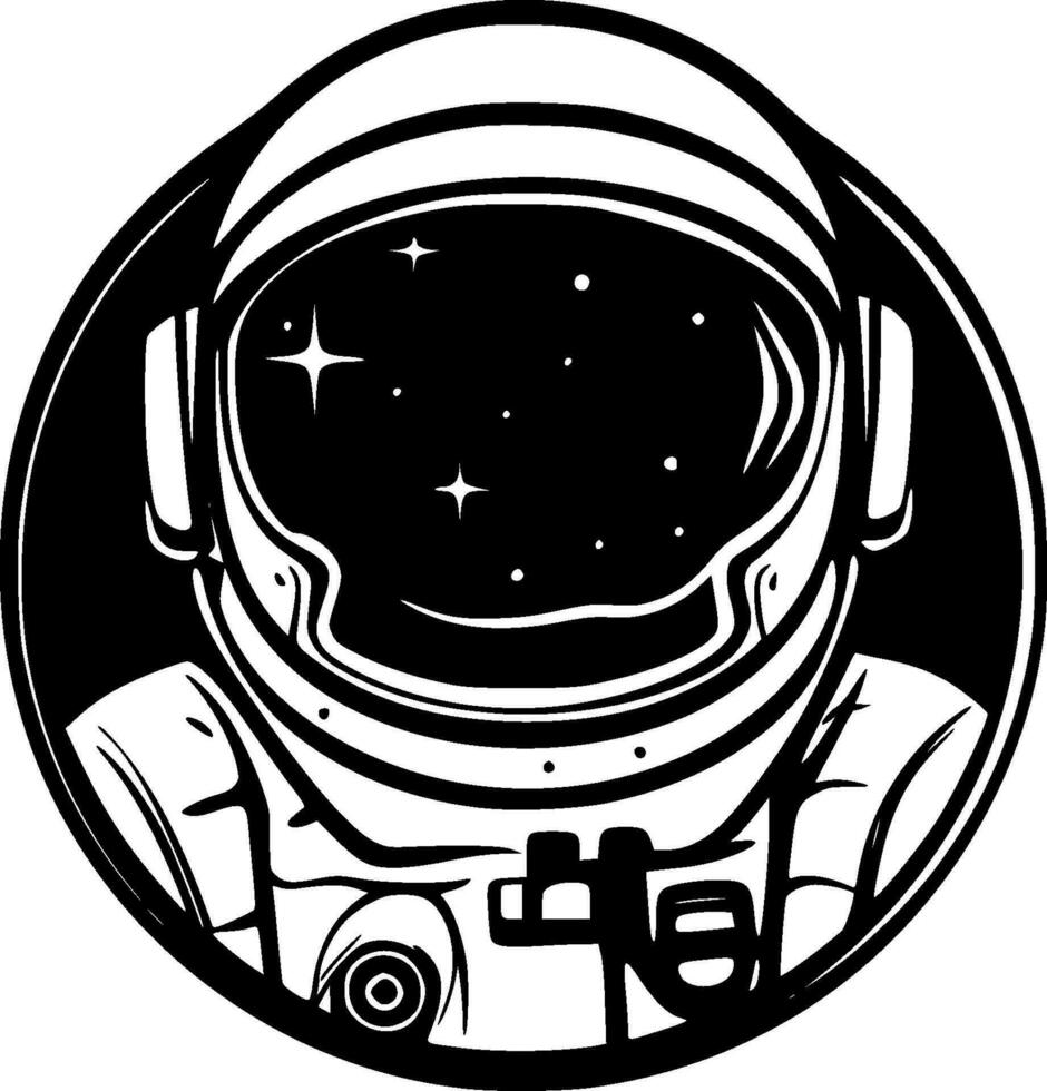 Astronaut - - minimalistisch und eben Logo - - Vektor Illustration