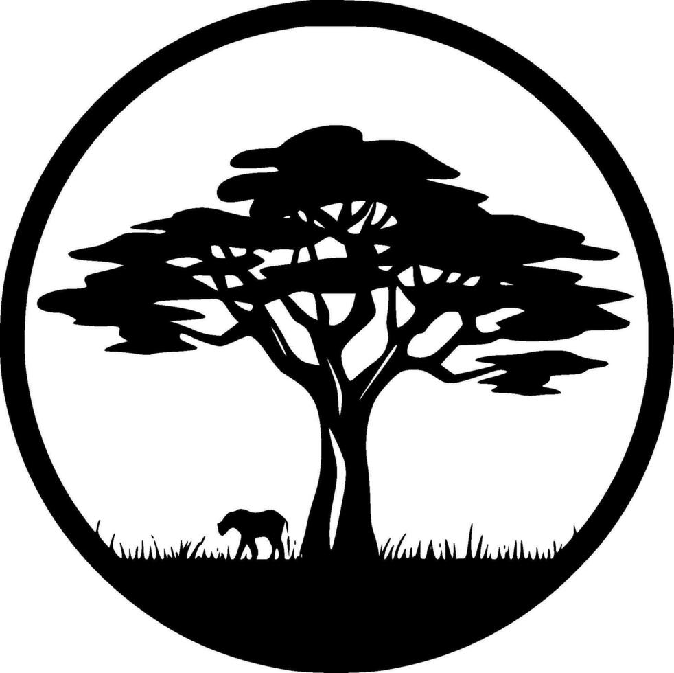 Afrika - - minimalistisch und eben Logo - - Vektor Illustration