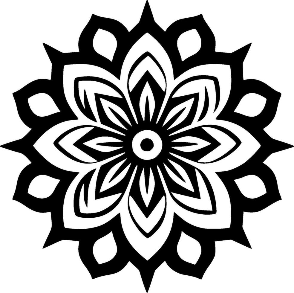 mandala, minimalistisch und einfach Silhouette - - Vektor Illustration