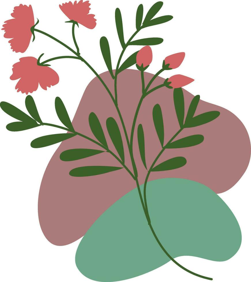 söt rosa blommor med leafs isolerat ikon vektor illustration design.