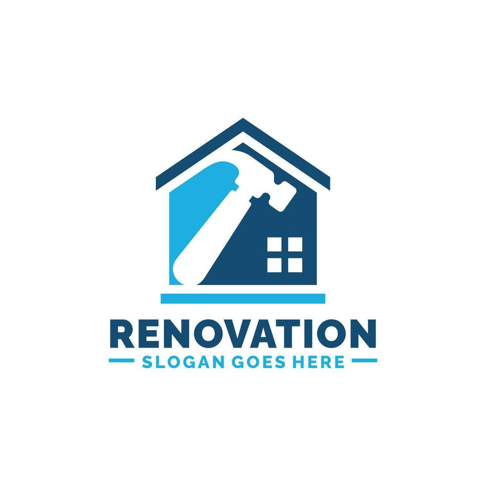 Hem renovering logotyp design vektor illustration