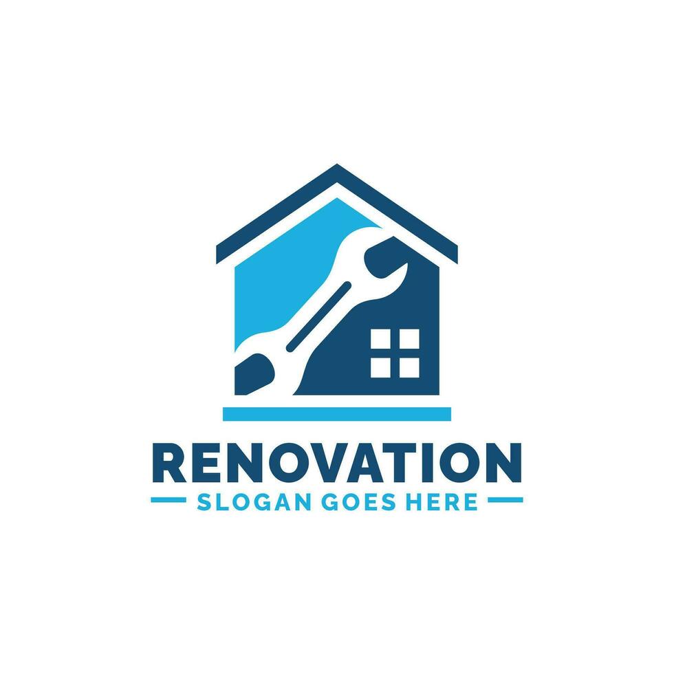 Zuhause Renovierung Logo Design Vektor Illustration