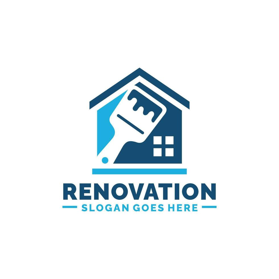 Hem renovering logotyp design vektor illustration