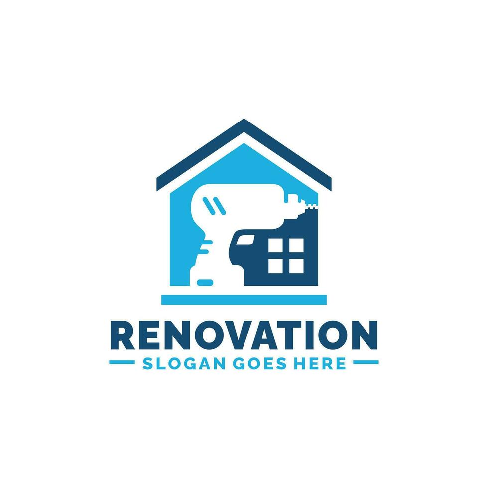 Hem renovering logotyp design vektor illustration