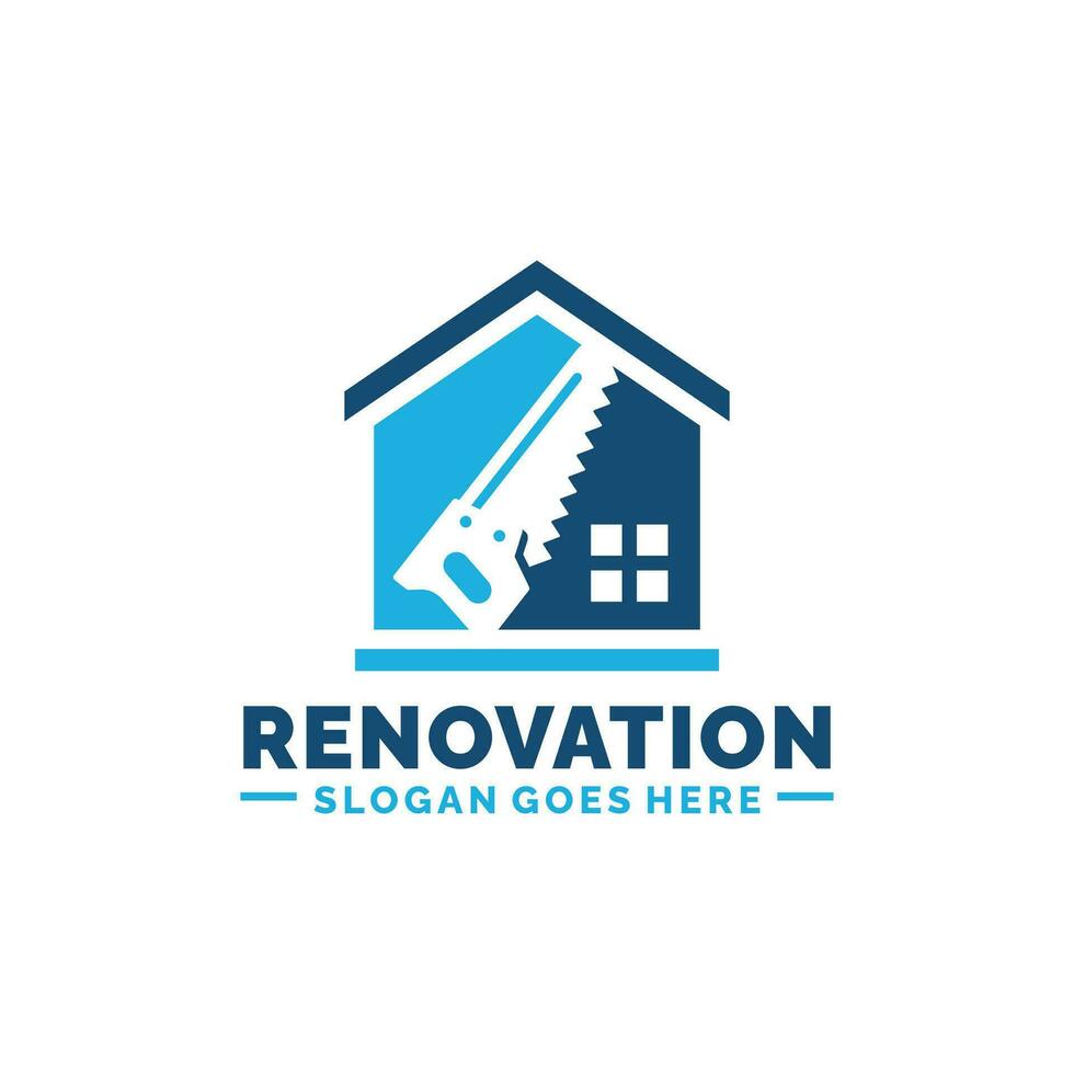 Zuhause Renovierung Logo Design Vektor Illustration