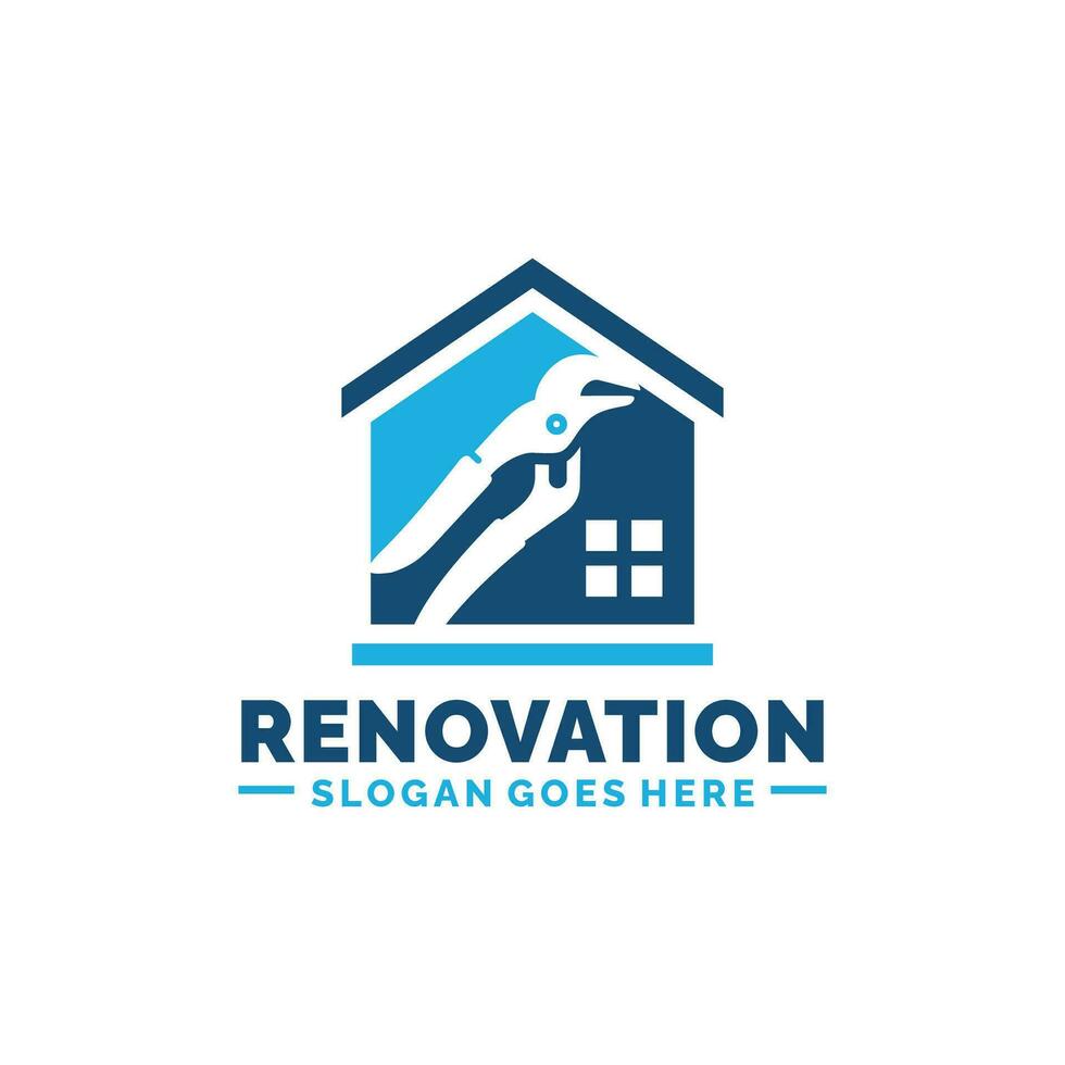 Zuhause Renovierung Logo Design Vektor Illustration