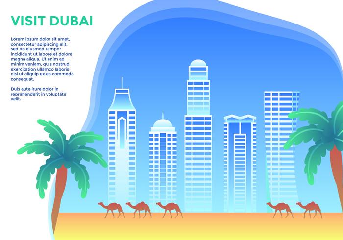 Besök Dubai Vector