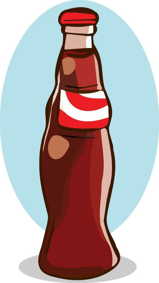 vektor illustration av glas flaska cola dryck