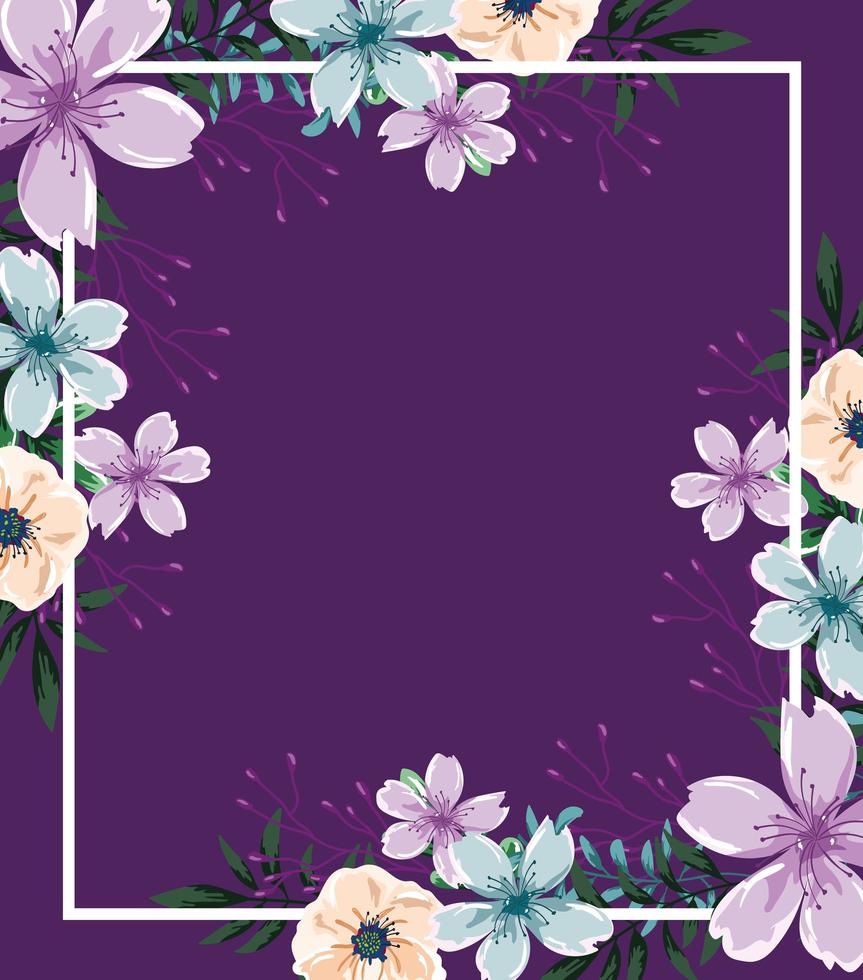 blommor akvarell banner vektor