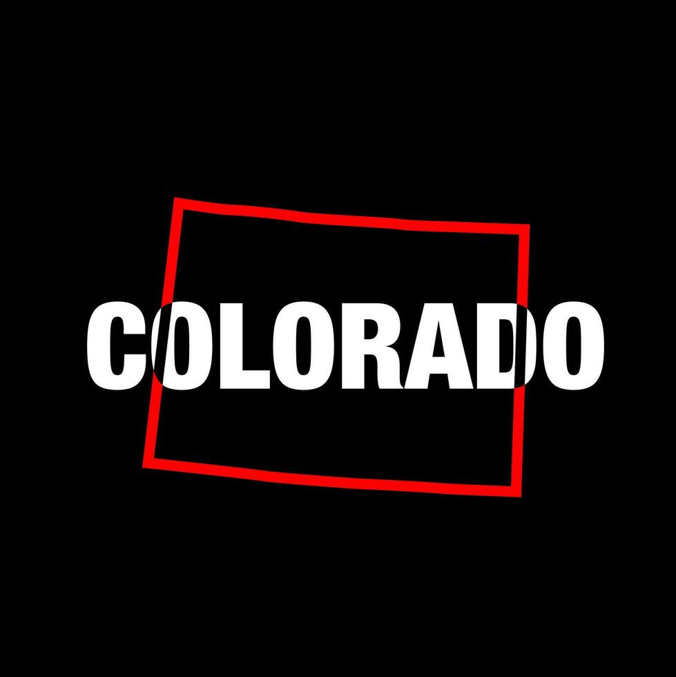 Colorado Karte Typografie Vektor. Colorado Vektor Karte.