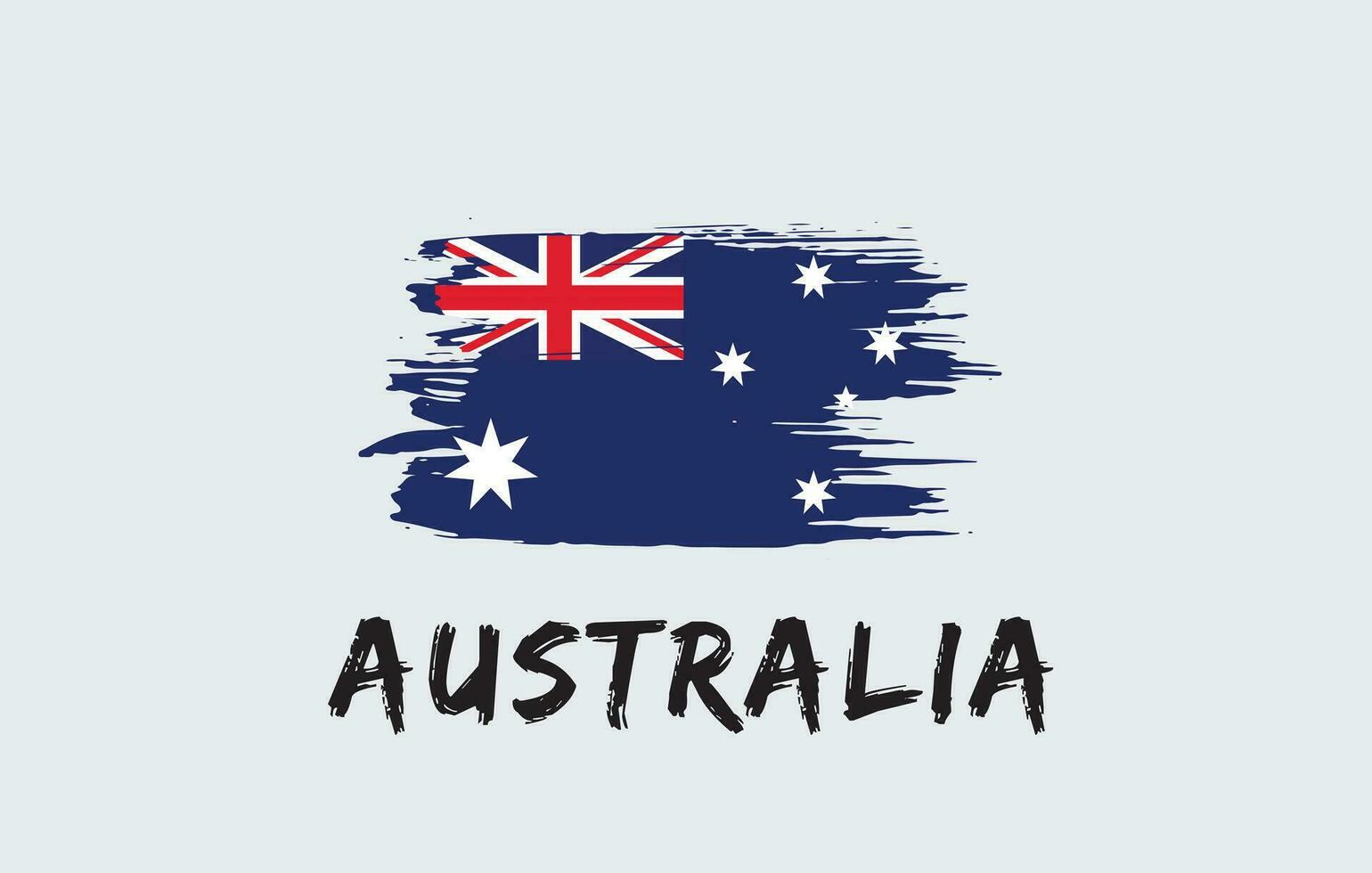 Australien Bürste gemalt National Land Flagge gemalt Textur Weiß Hintergrund National Tag oder Unabhängigkeit Tag Design zum Feier Vektor Illustration