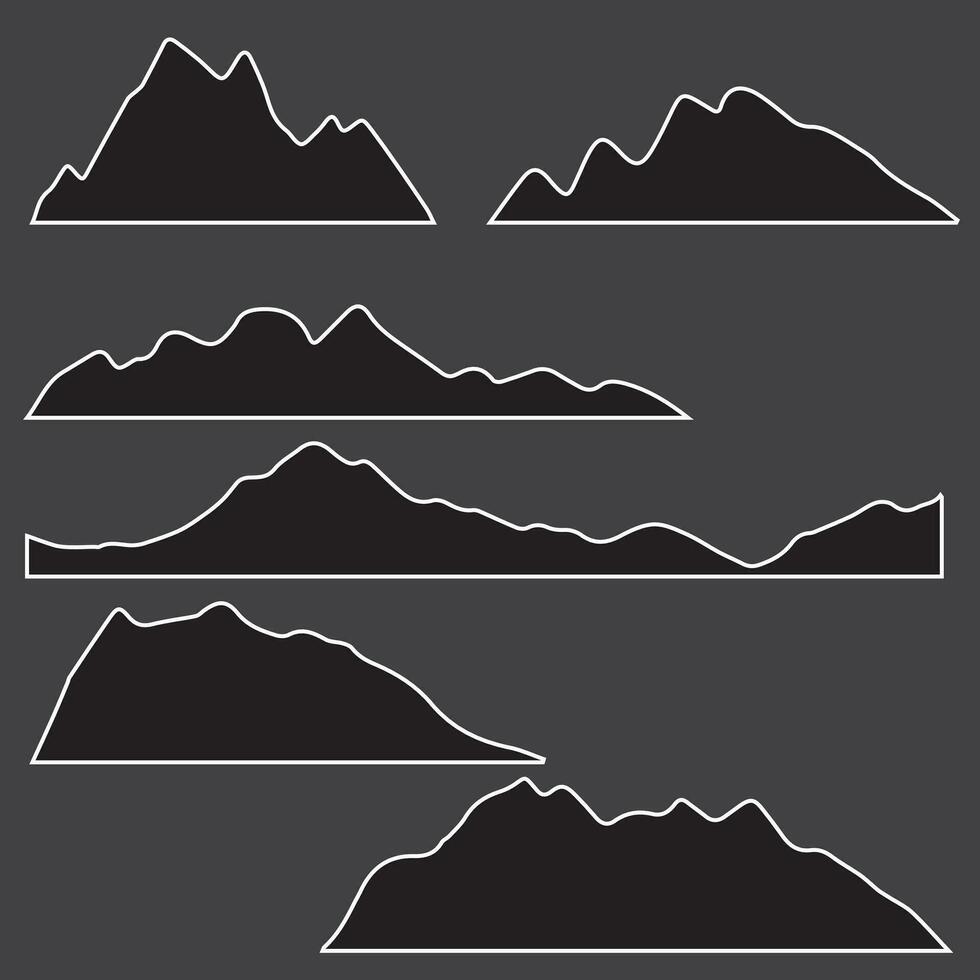 bergsformer för logotyper vektor