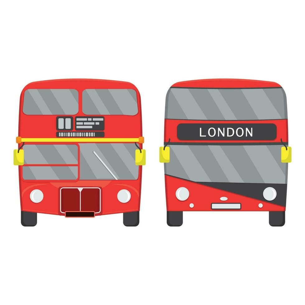 London röd buss vektor illustration isolerat på vit bakgrund