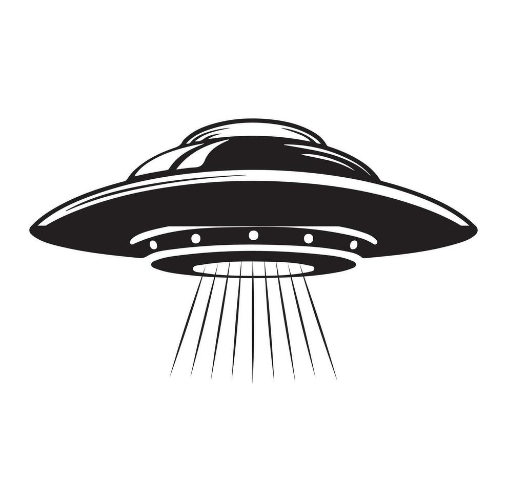 UFO vektor illustration oidentifierad flygande objekt fat kosmisk fartyg