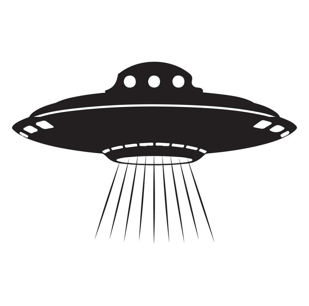 UFO vektor illustration oidentifierad flygande objekt fat kosmisk fartyg