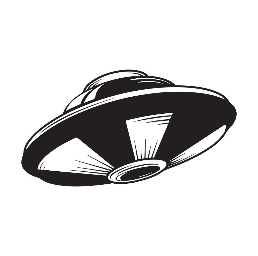 UFO vektor illustration oidentifierad flygande objekt fat kosmisk fartyg