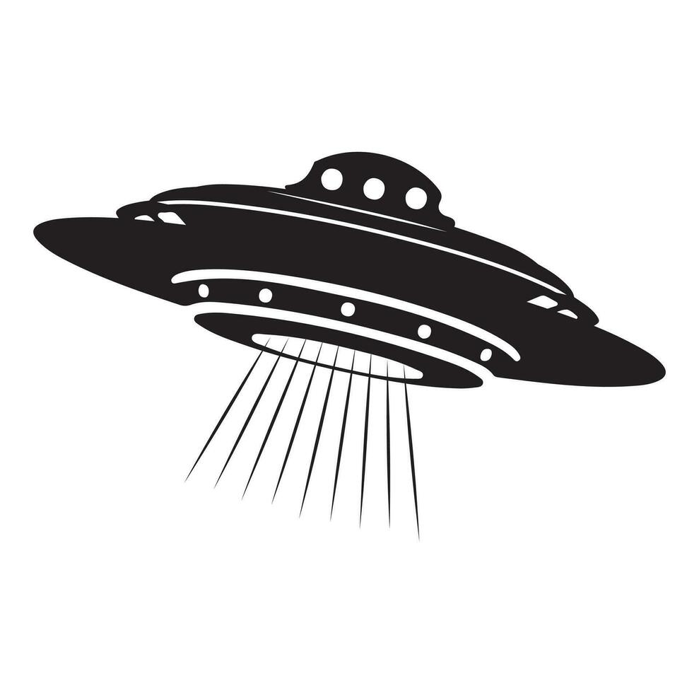 UFO vektor illustration oidentifierad flygande objekt fat kosmisk fartyg