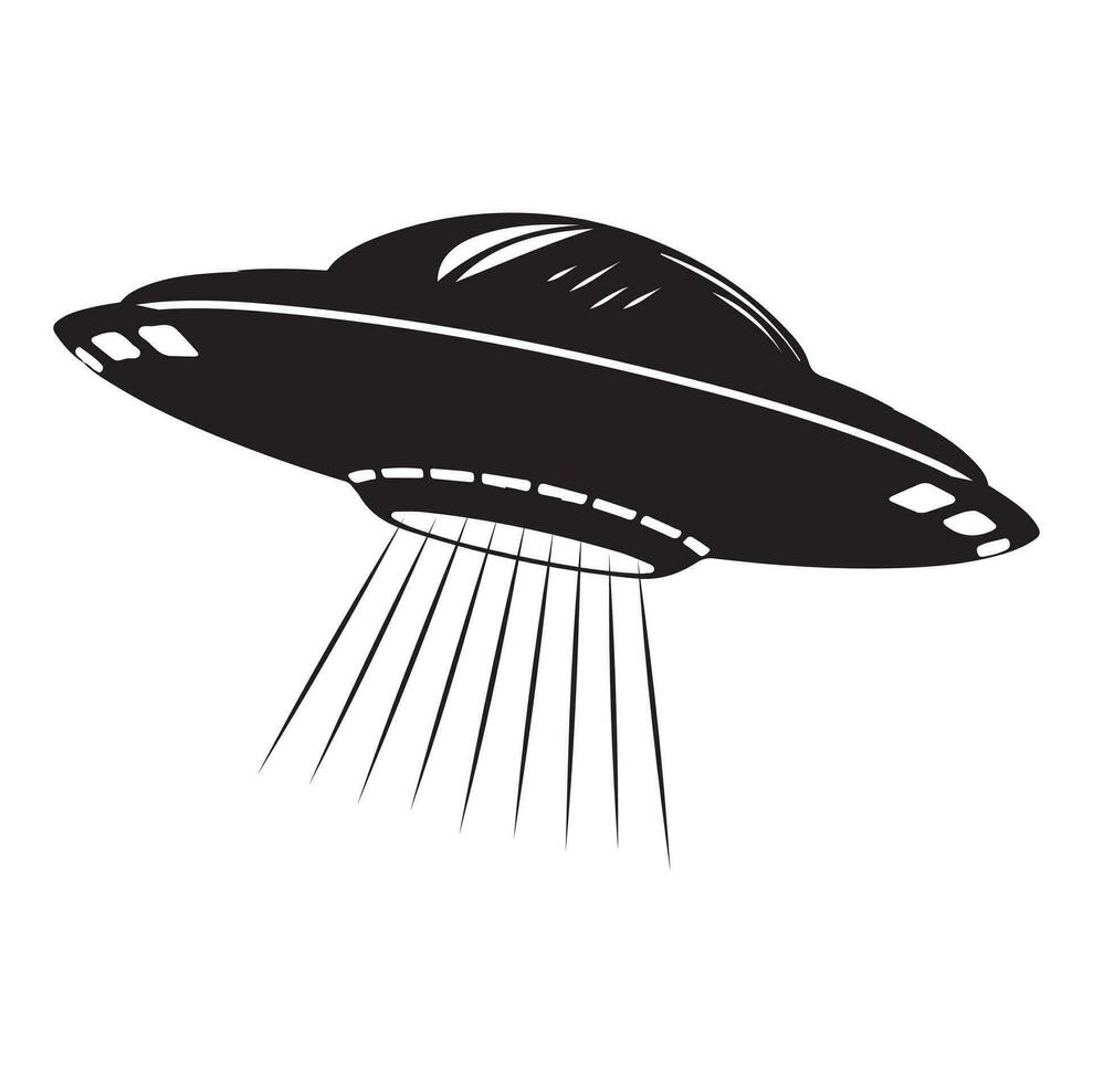 UFO vektor illustration oidentifierad flygande objekt fat kosmisk fartyg