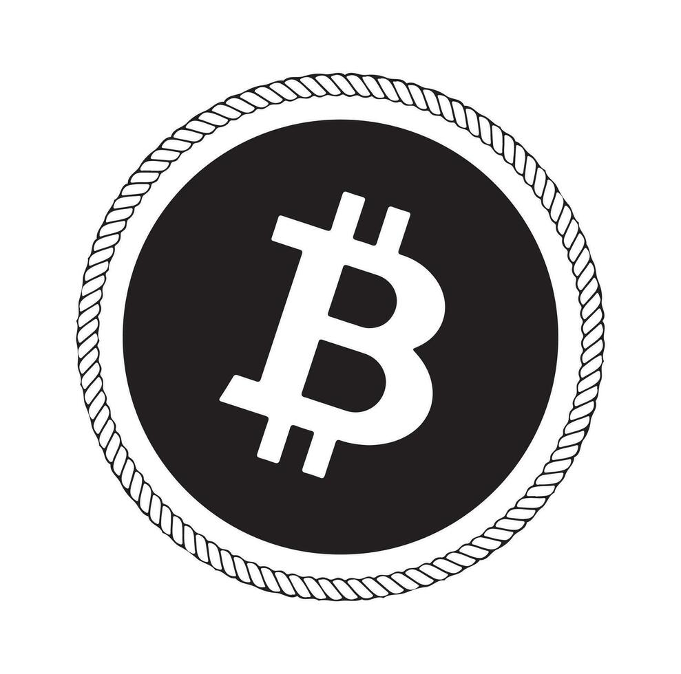 Bitcoin Symbol Zeichen Zahlung Symbol. Kryptowährung Logo. einfach Vektor. vektor