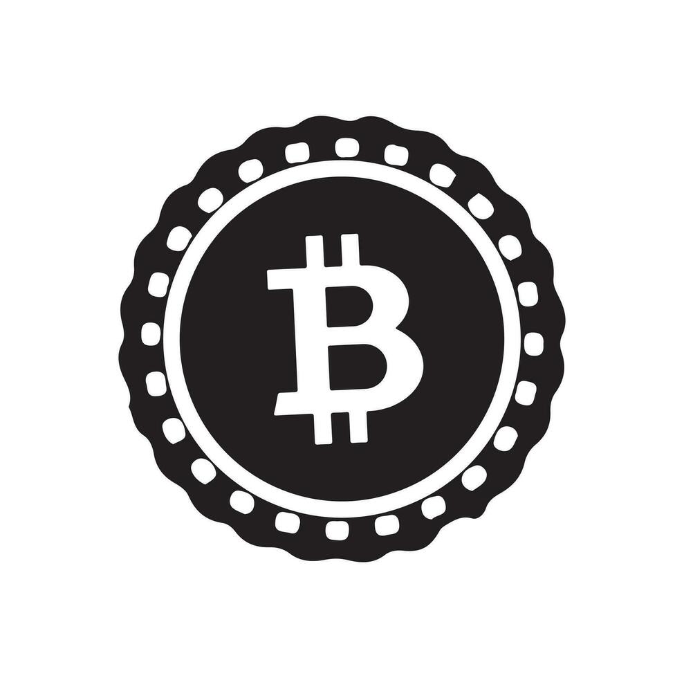 Bitcoin Symbol Zeichen Zahlung Symbol. Kryptowährung Logo. einfach Vektor. vektor