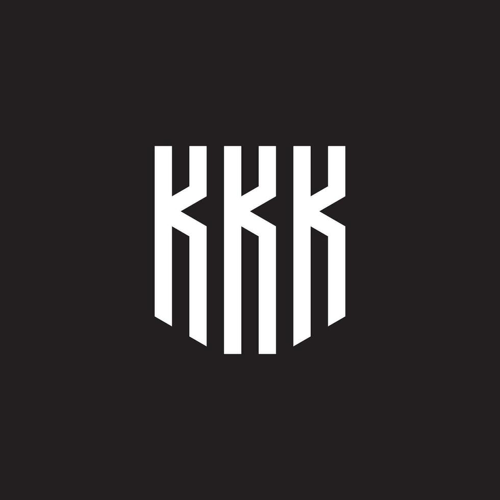 brev kkk minimal monogram ikon design vektor mall