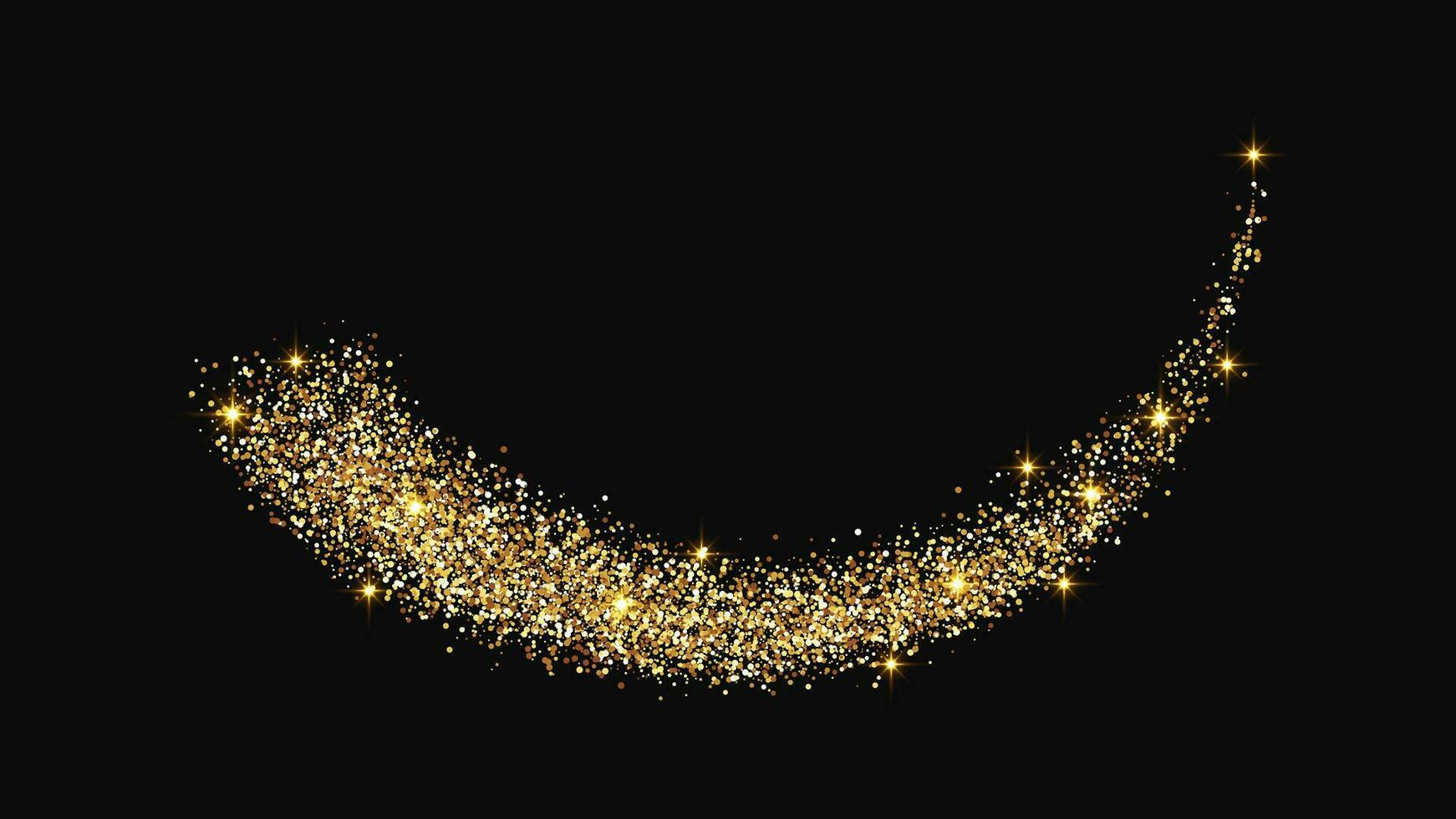 guld glittrande konfetti Vinka och stardust vektor