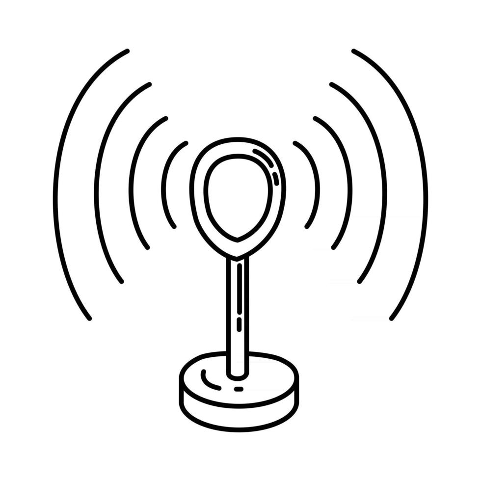 Informationsübertragungssymbol. Doodle handgezeichnete oder Umrisssymbolstil vektor