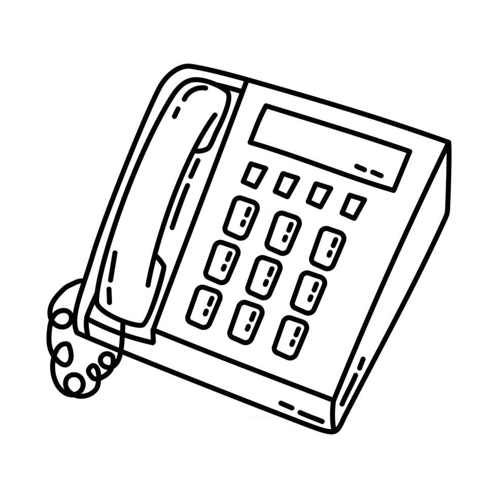 Telefonsymbol. Doodle handgezeichnete oder Umrisssymbolstil vektor