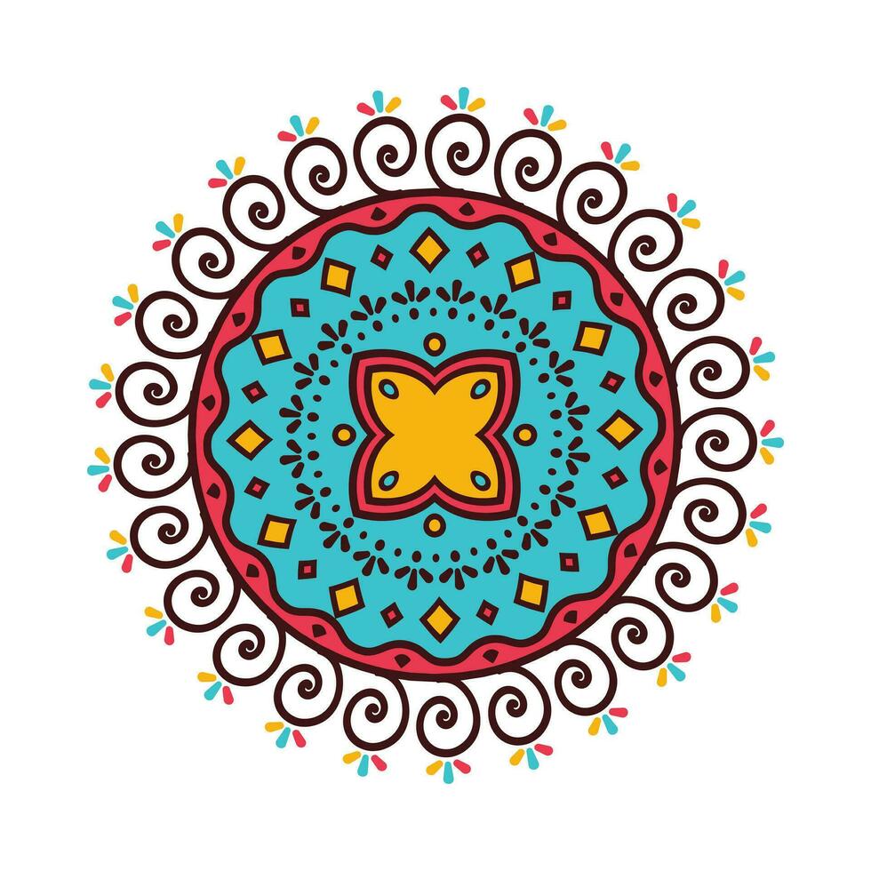 dekorativ Arabisch runden Spitze aufwendig Mandala. vektor