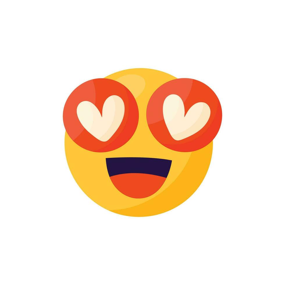 Vektor Liebe Emoji. Symbol zum Sozial Netzwerk