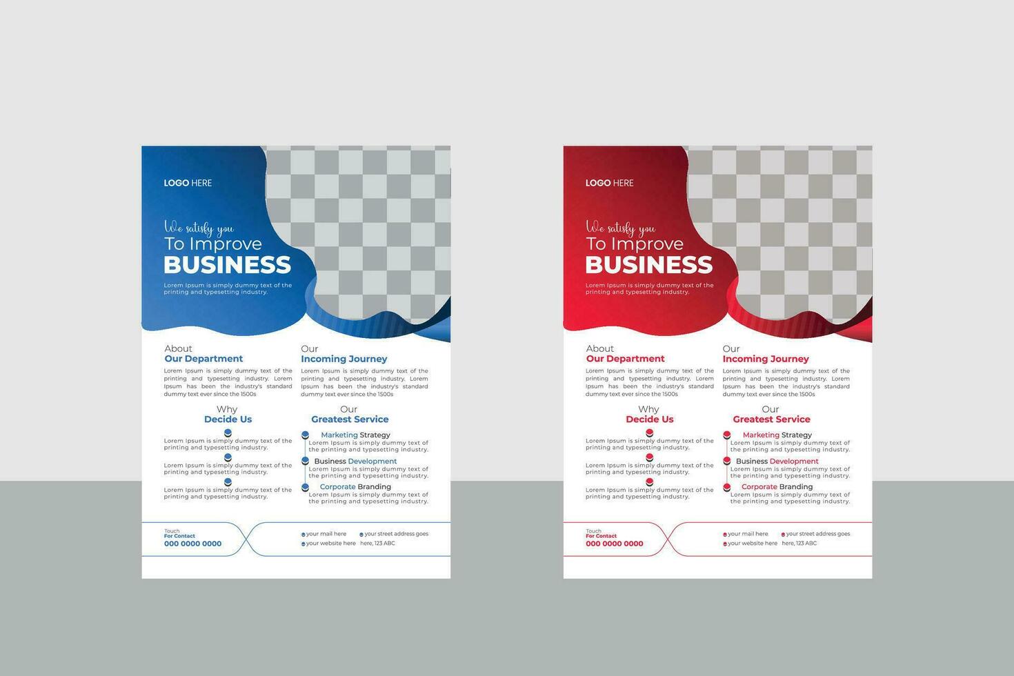 Minimale Business-Flyer-Designvorlage vektor