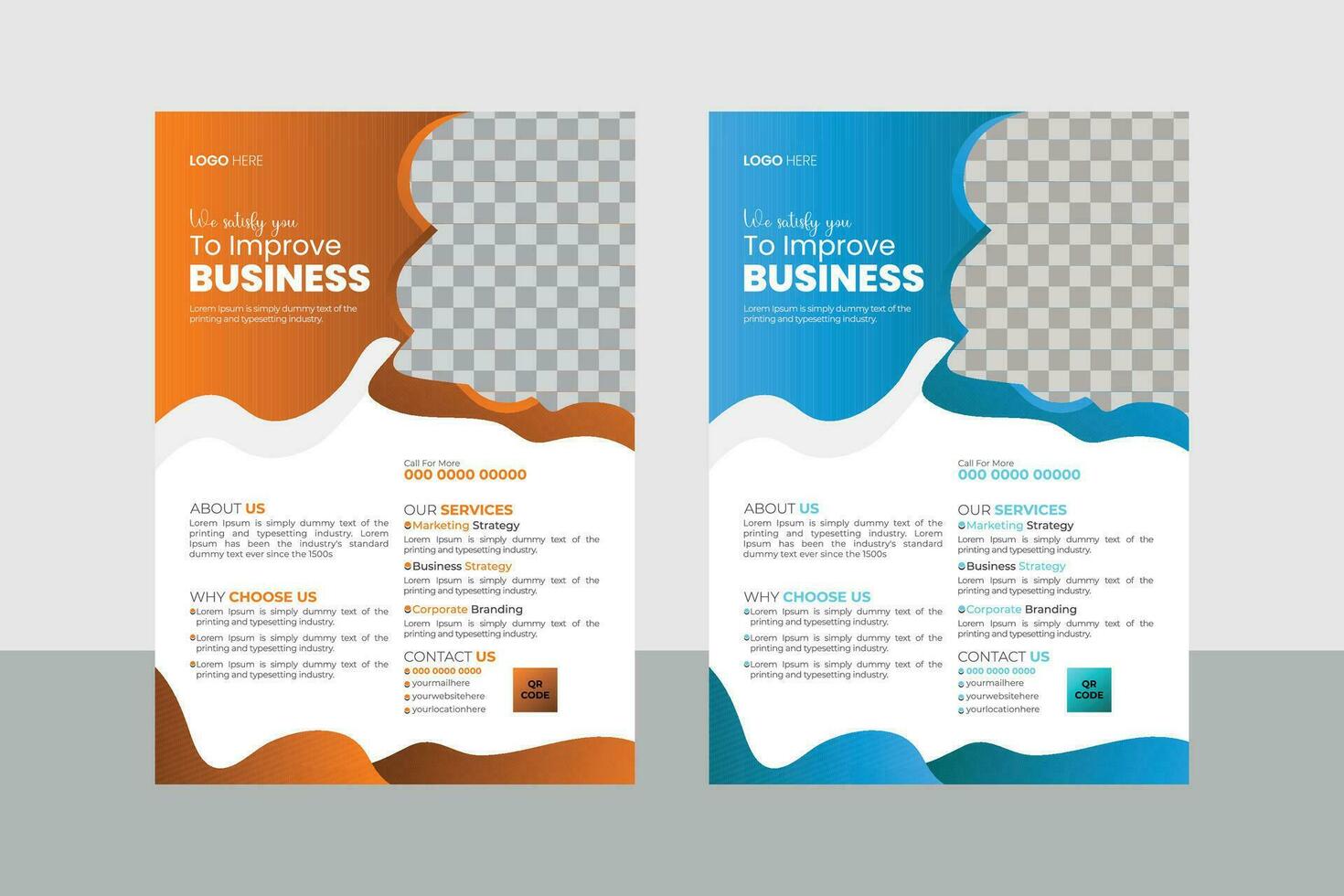 Minimale Business-Flyer-Designvorlage vektor