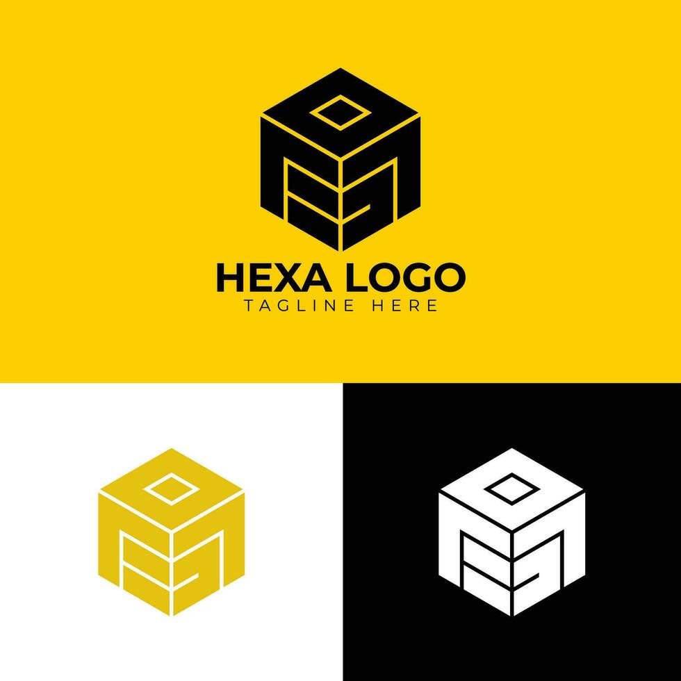 Brief Logo Design durch Hexagon vektor