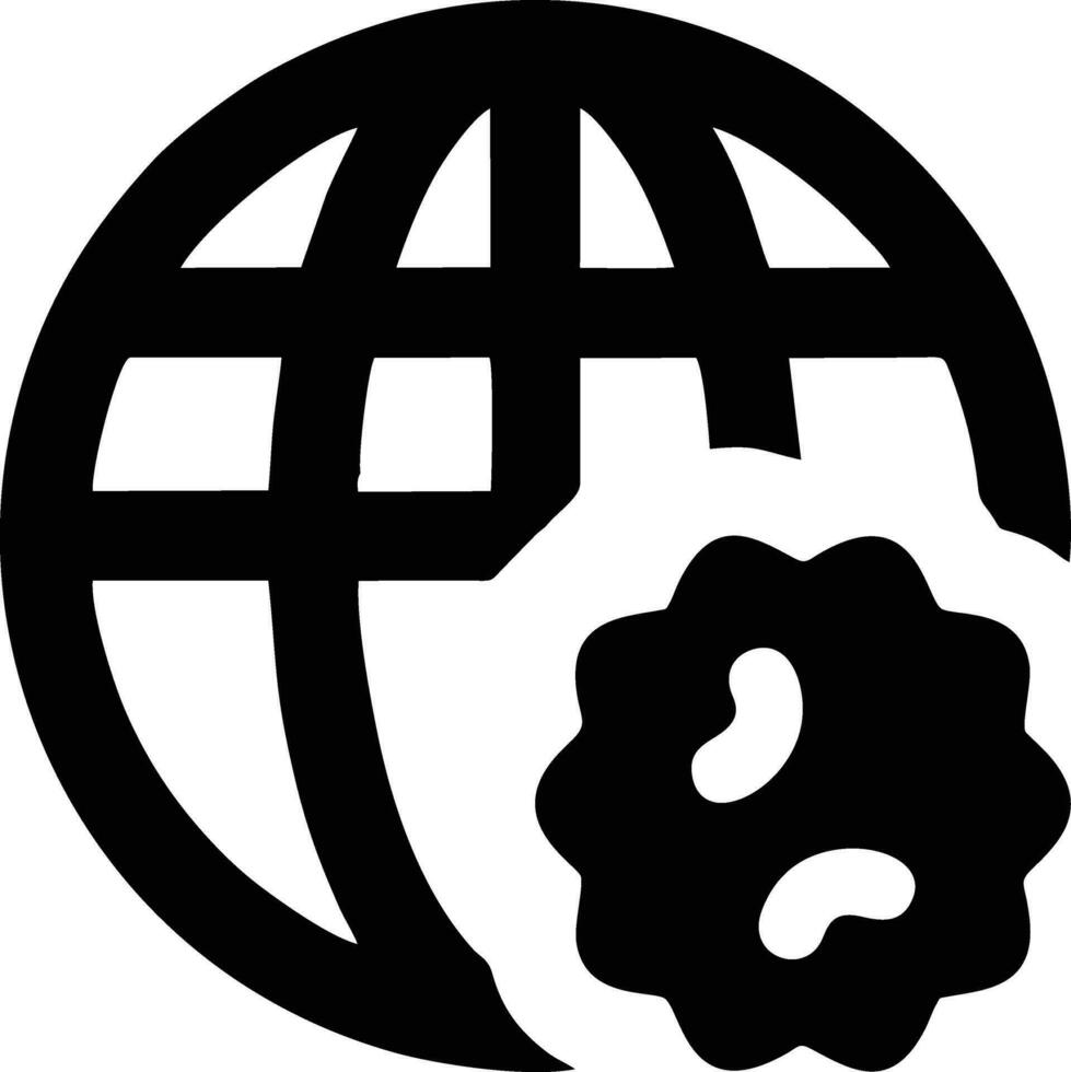 Globus Planet Erde Symbol Symbol Bild Vektor