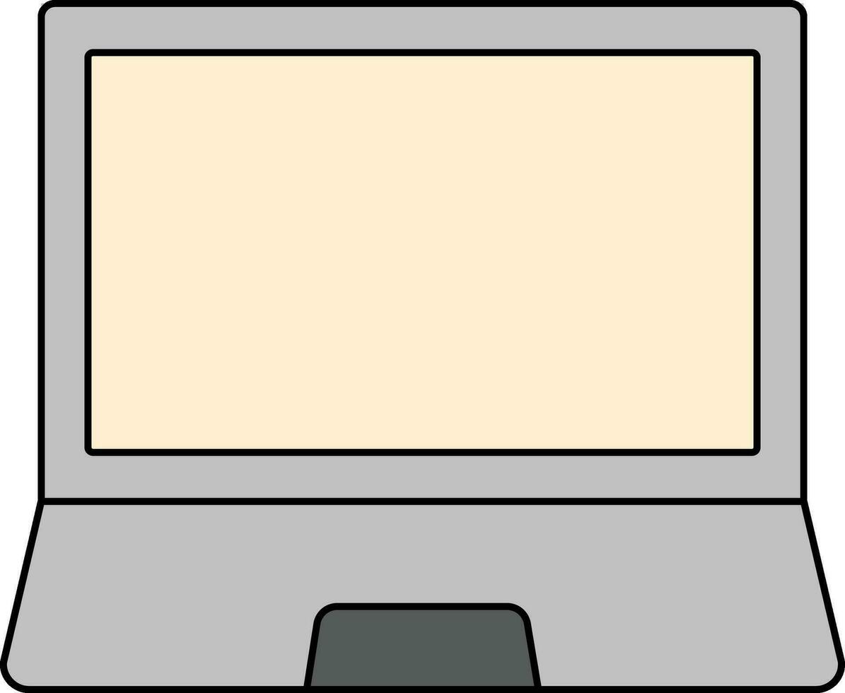 Vektor Illustration von Laptop Symbol.