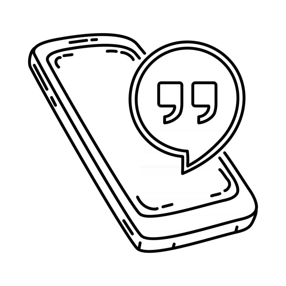 Hangout-Symbol. Doodle handgezeichnete oder Umrisssymbolstil vektor