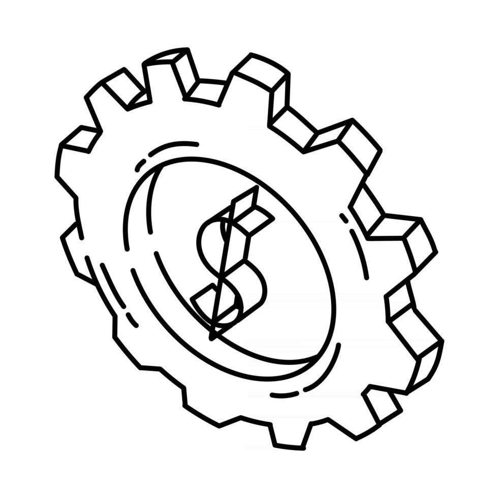 Management-Symbol. Doodle handgezeichnete oder Umrisssymbolstil vektor