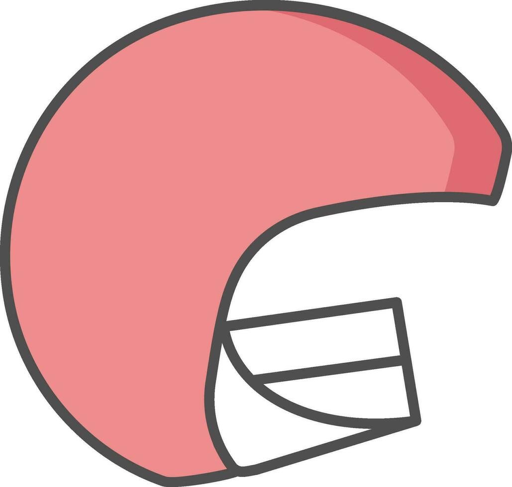 Sport Helm Symbol im rot und schwarz Farbe. vektor