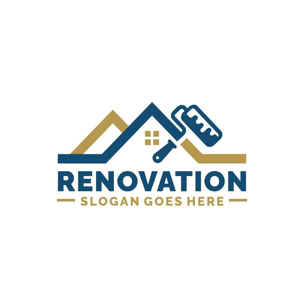 Hem renovering logotyp design vektor illustration