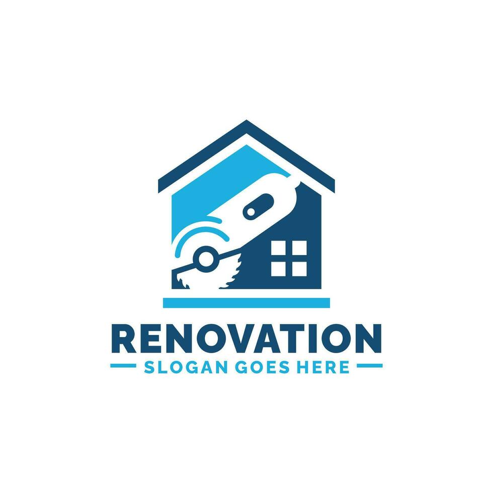 Zuhause Renovierung Logo Design Vektor Illustration