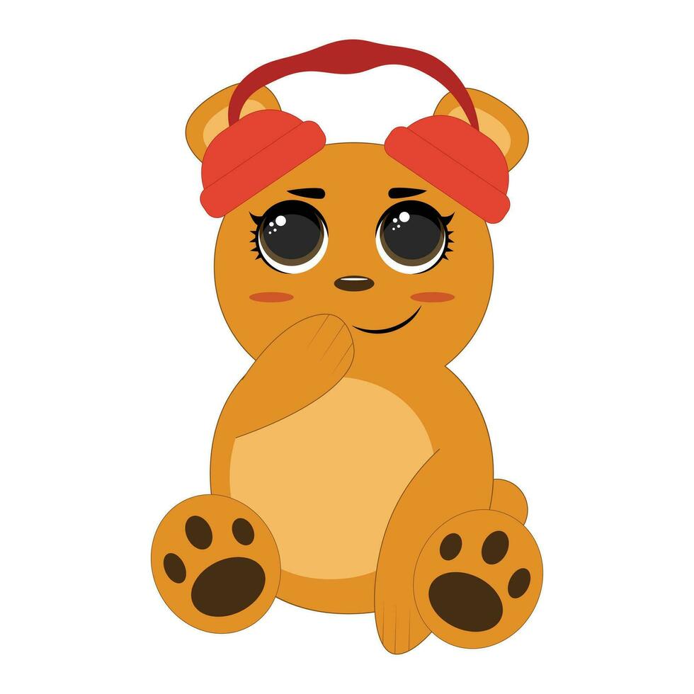 Bär Vektor einstellen Karikatur Tier Charakter und süß braun Grizzly Bär Illustration animalisch einstellen Kinder- Teddy Bär isoliert auf Weiß Hintergrund