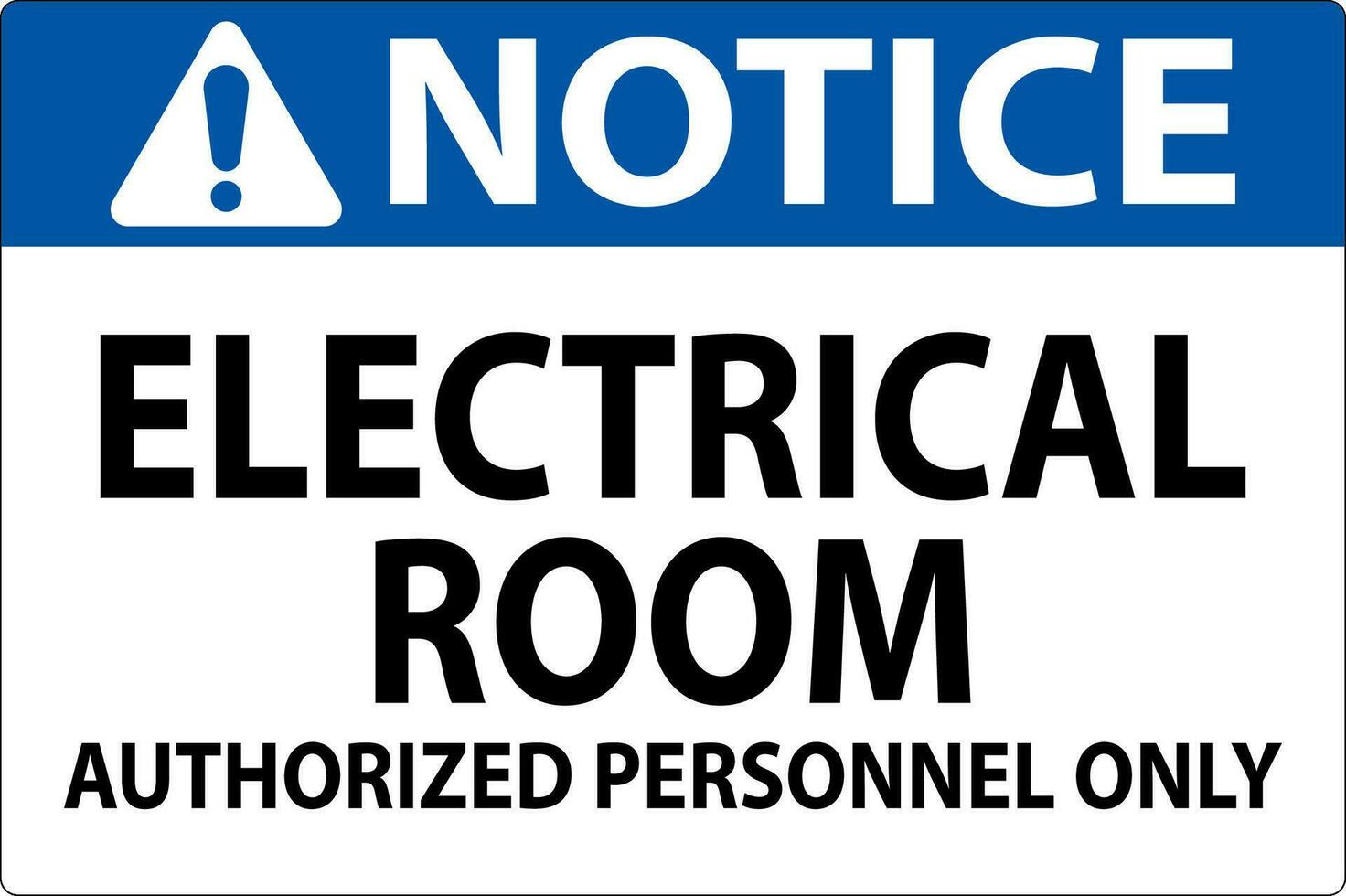beachten Zeichen elektrisch Zimmer - - autorisiert Personal nur vektor