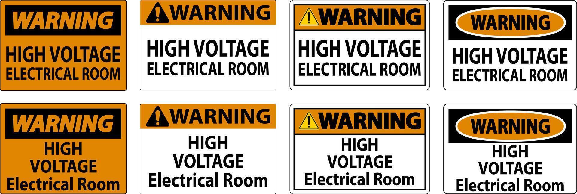 Warnung Zeichen hoch Stromspannung - - elektrisch Zimmer vektor