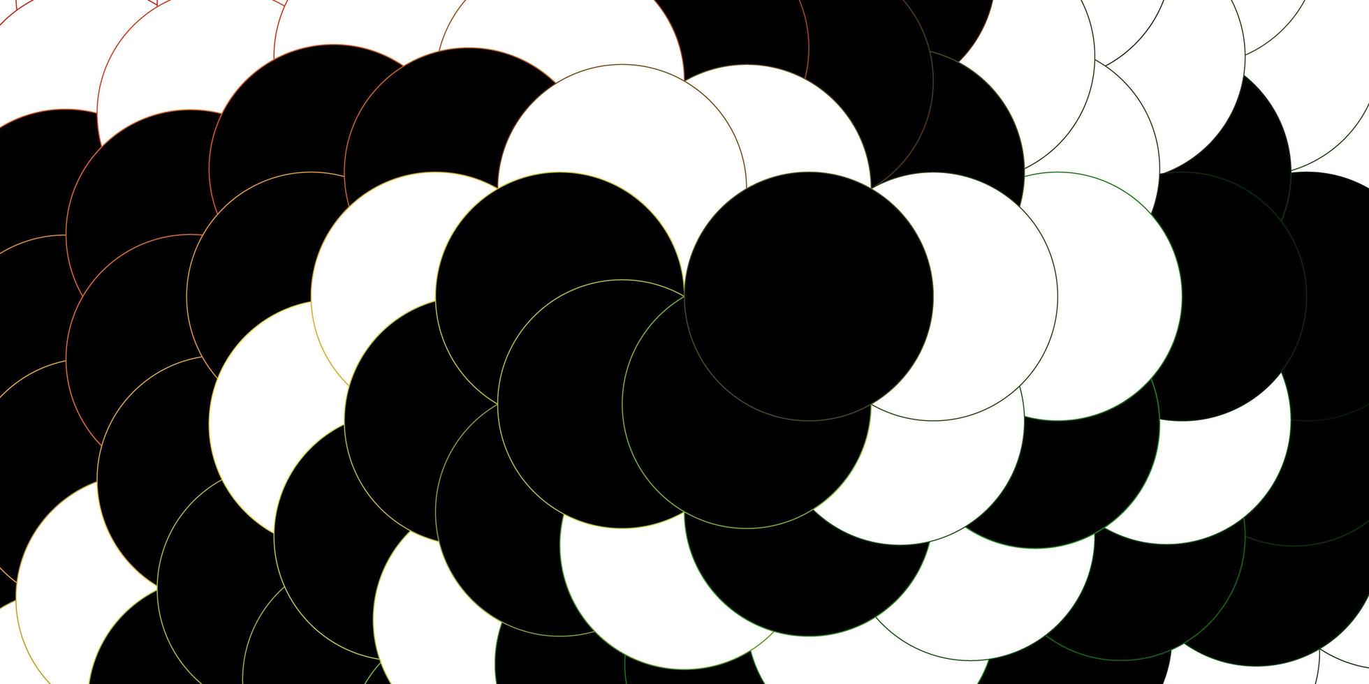 dunkelgrünes, rotes Vektormuster mit Kugeln. moderne abstrakte Illustration mit bunten Kreisformen. Muster für Websites. vektor