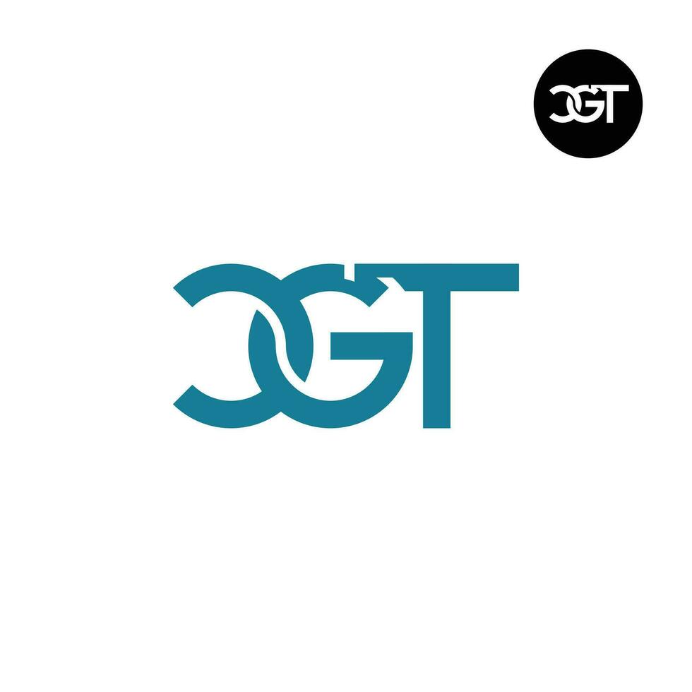 brev cgt monogram logotyp design vektor