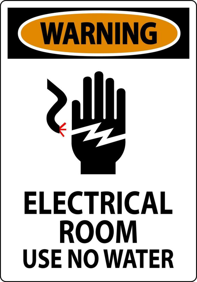 begränsad område tecken varning elektrisk rum använda sig av Nej vatten vektor
